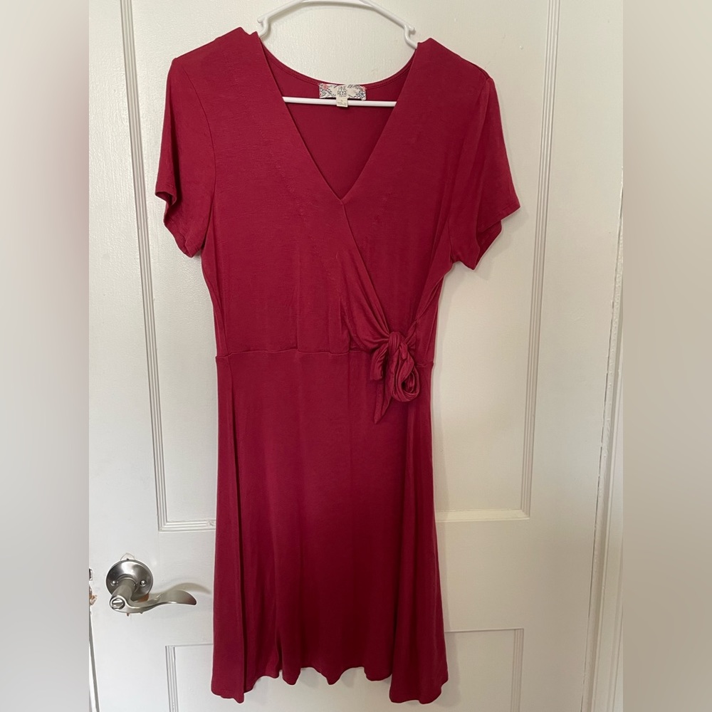 Pink Rose size large red dress